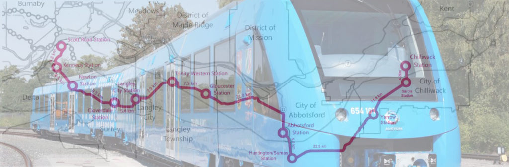 South Fraser Community RAIL route map